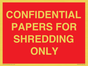 CONFIDENTIAL PAPERS FOR SHREDDING ONLY